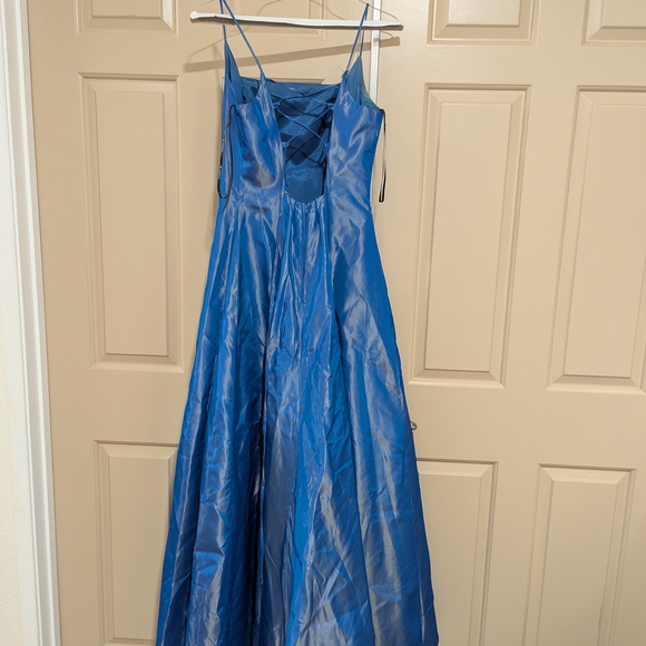Windsor Blue Acetate Dress - Picture 1 of 8